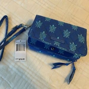 Vera Bradley RFID 3in1 Crossbody Wristlet Turtles